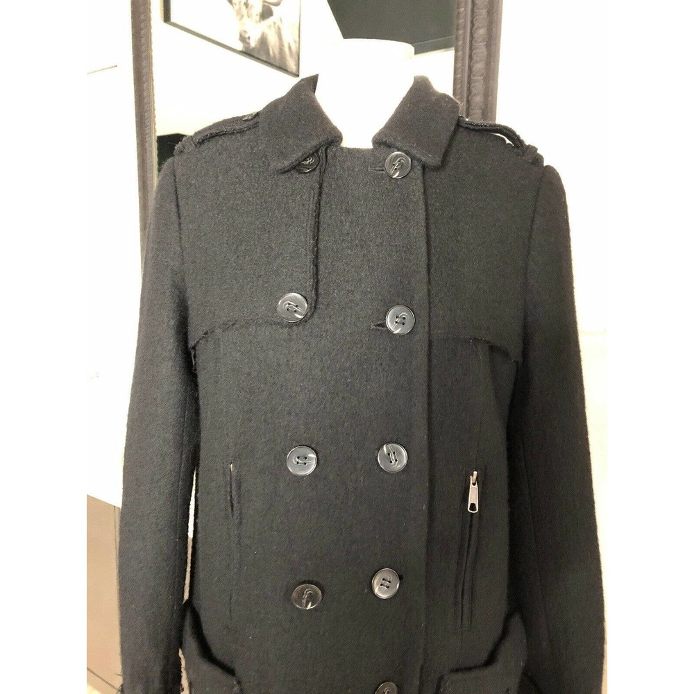 Joie Boiled Wool Blend Button Front Coat - image 2